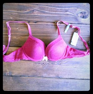 BNWT pink pushup drew bra aerie